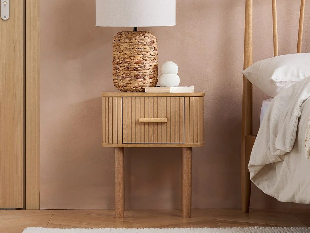 Birlea Birlea Axel Oak 1 Drawer Bedside Table