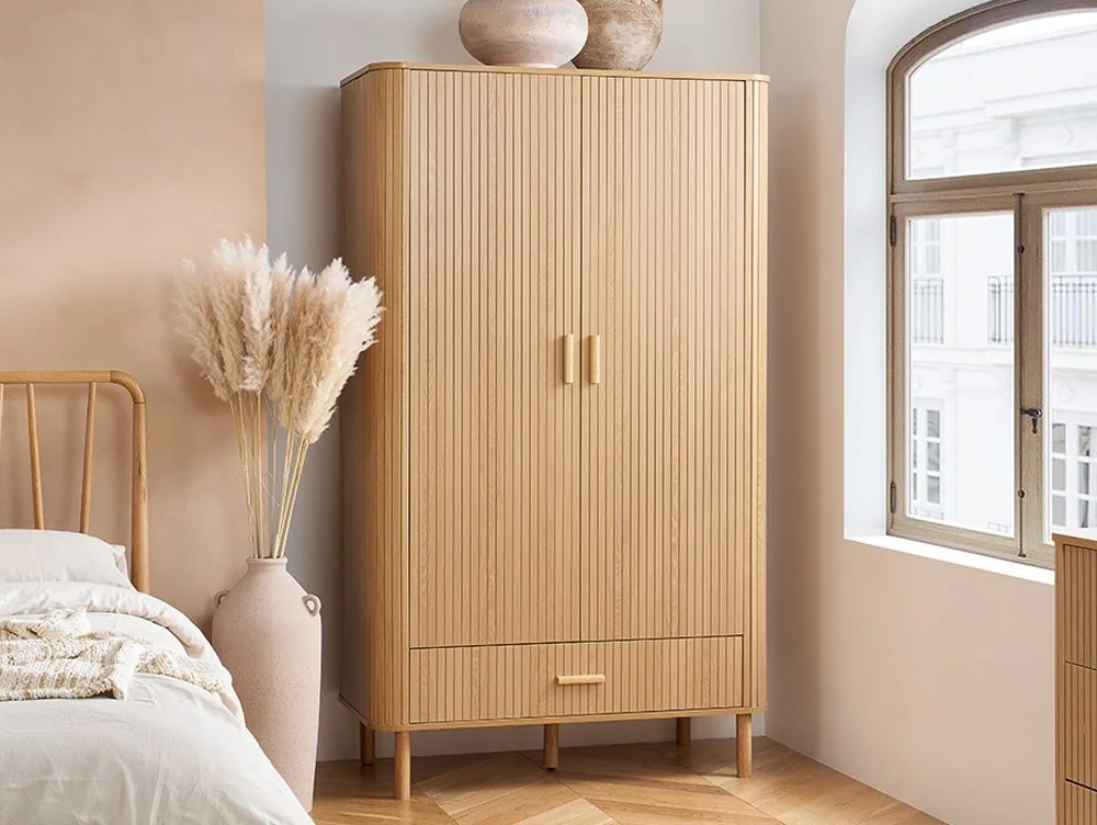 Birlea Birlea Axel Oak 2 Door 1 Drawer Wardrobe