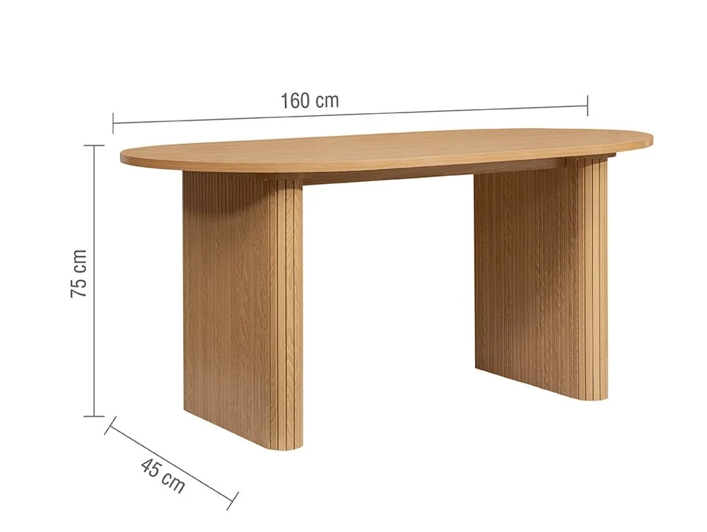 Birlea Birlea Axel 160cm Oak Dining Table