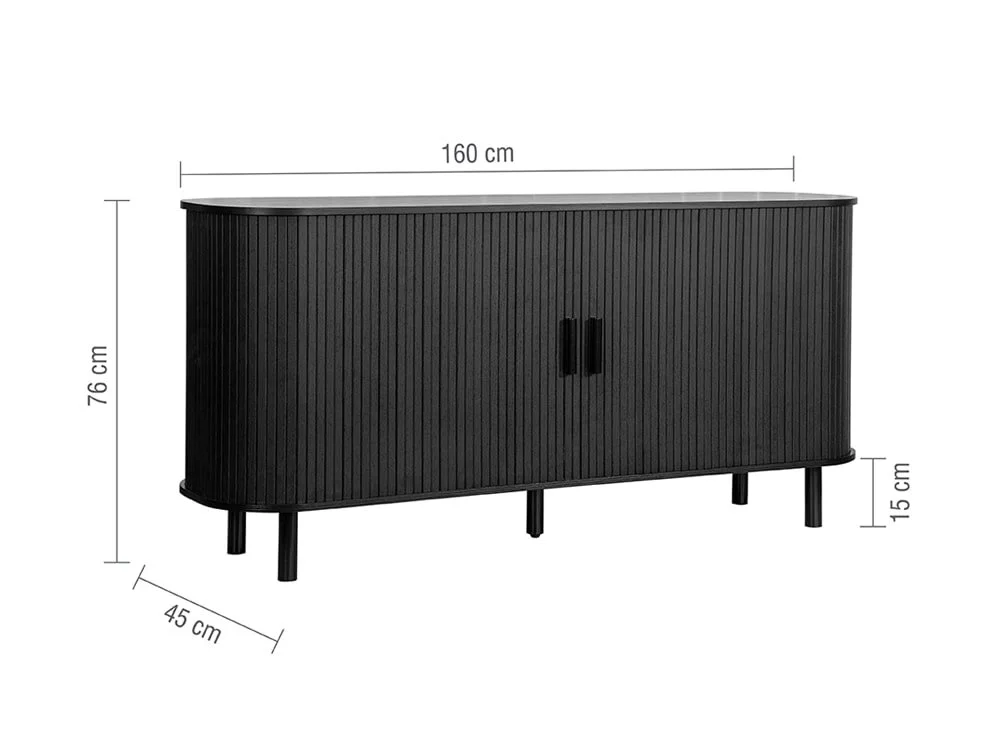 Birlea Birlea Axel Black 2 Door Sideboard