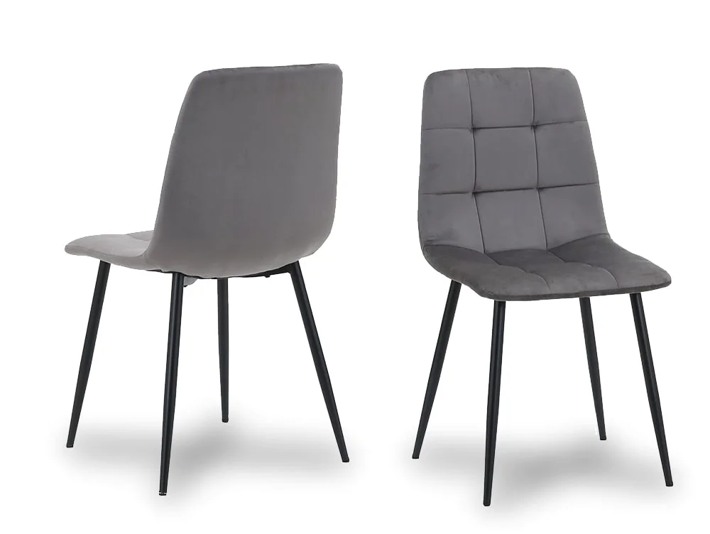 Birlea Birlea Axel Black Dining Table and 4 Chair Set