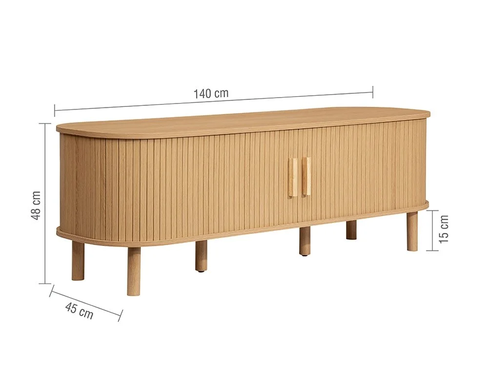 Birlea Birlea Axel Oak 2 Door TV Cabinet