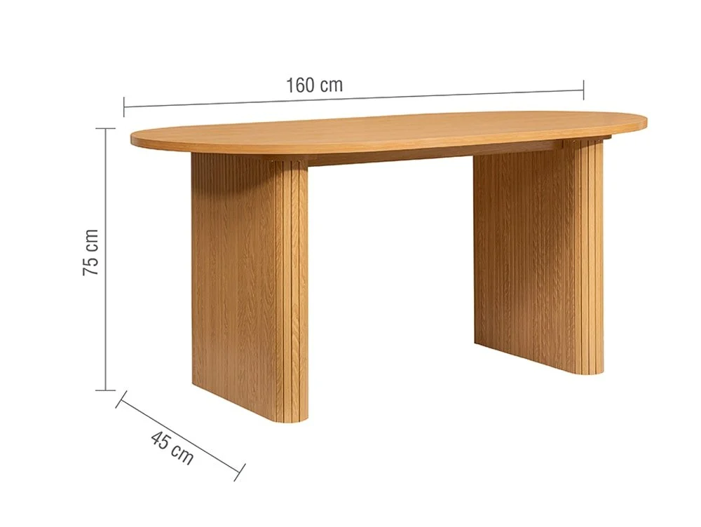 Birlea Birlea Axel Oak Dining Table and 4 Chair Set
