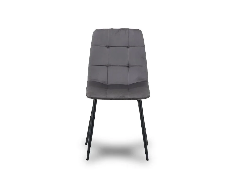 Birlea Birlea Axel Set of 2 Grey Fabric Dining Chairs