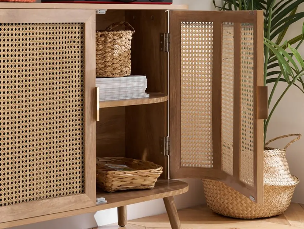 Birlea Birlea Noah Rattan and Oak 2 Door Sideboard