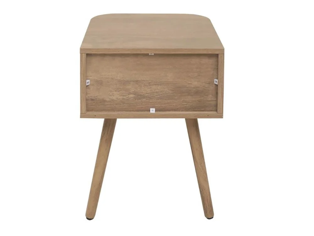 Birlea Birlea Noah Rattan and Oak 1 Drawer Bedside Table