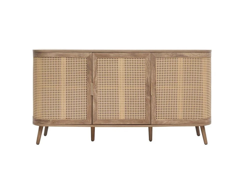 Birlea Birlea Noah Rattan and Oak 3 Door Sideboard