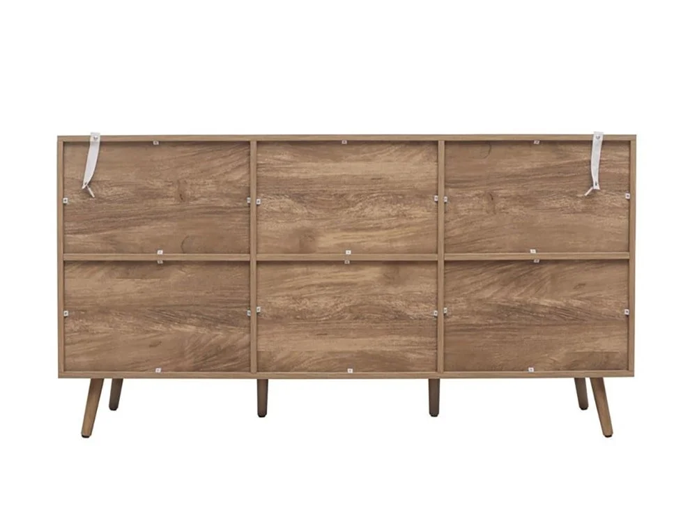 Birlea Birlea Noah Rattan and Oak 3 Door Sideboard