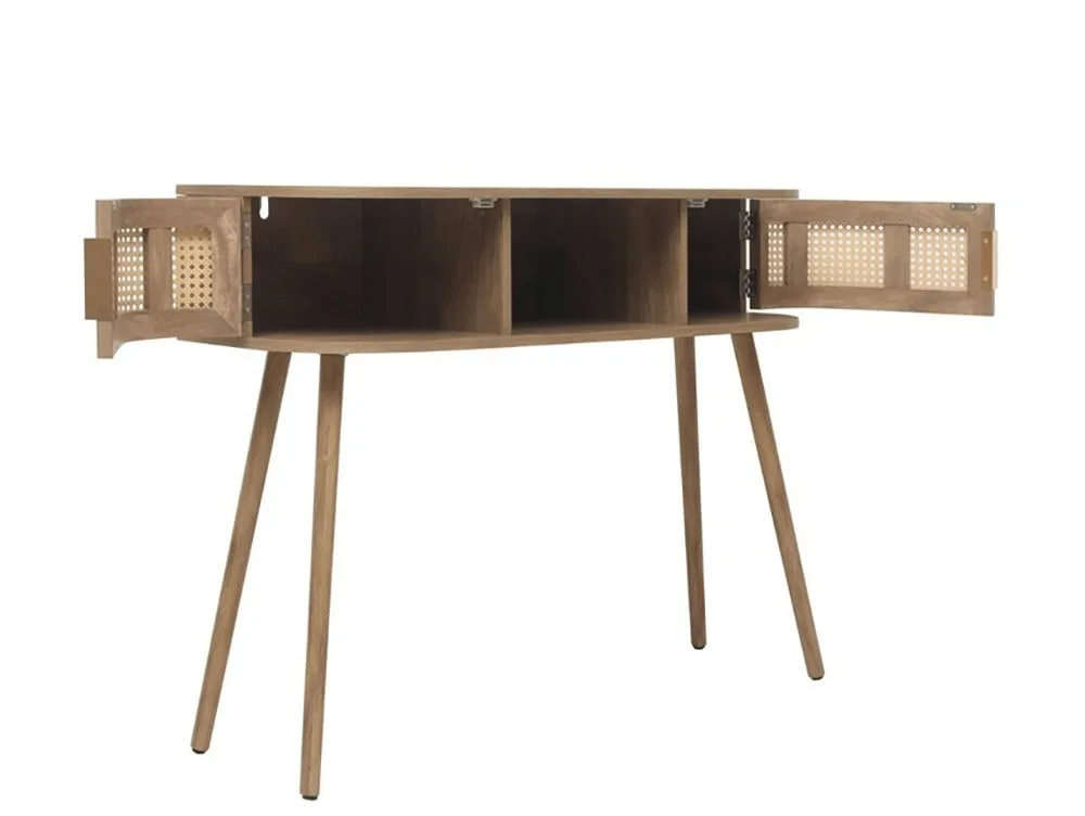 Birlea Birlea Noah Rattan and Oak 2 Door Console Table