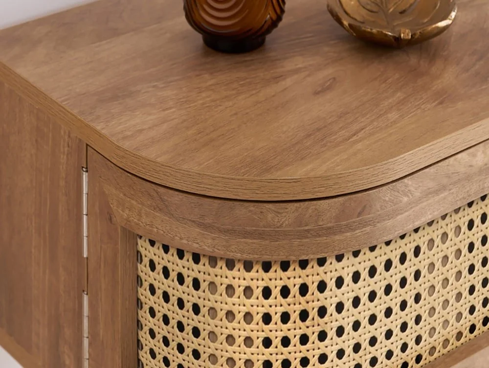 Birlea Birlea Noah Rattan and Oak 2 Door Console Table