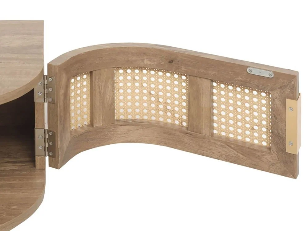 Birlea Birlea Noah Rattan and Oak 2 Door Console Table