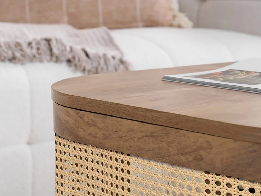 Birlea Birlea Noah Rattan and Oak Coffee Table