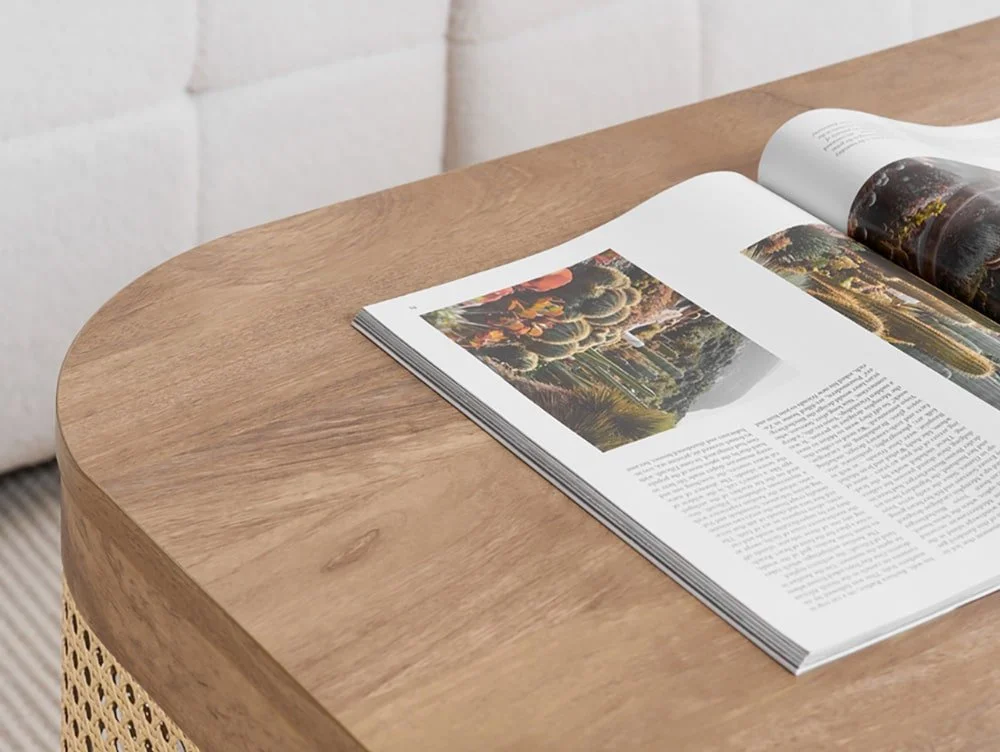 Birlea Birlea Noah Rattan and Oak Coffee Table