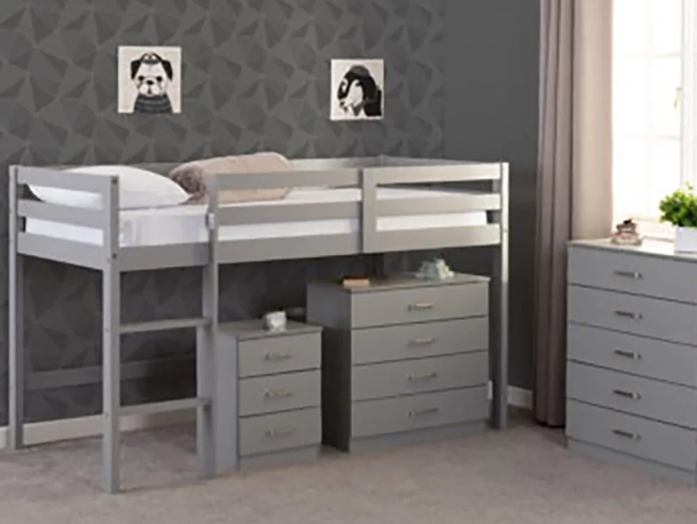 Seconique Seconique Panama Grey Wooden Mid Sleeper Bed Frame