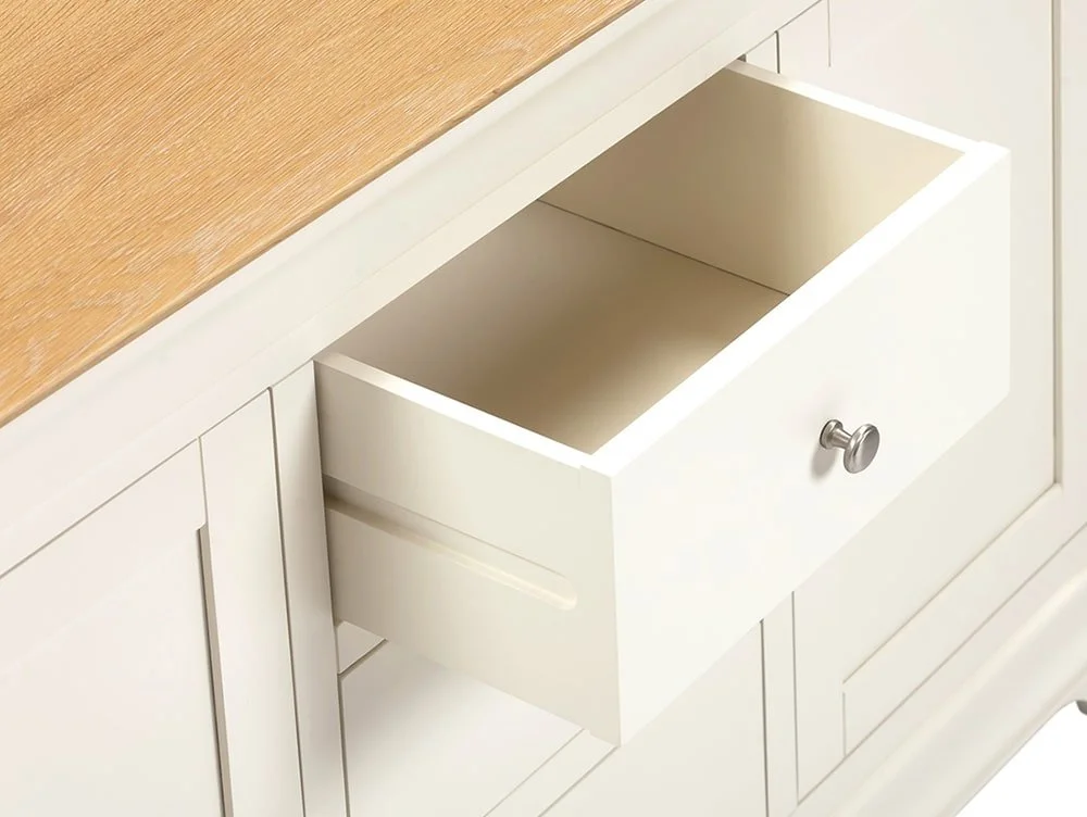 Seconique Seconique Bordeaux Ivory and Oak 2 Door 3 Drawer Sideboard (Assembled)