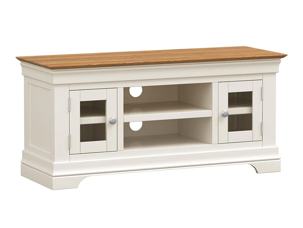 Seconique Seconique Bordeaux Ivory and Oak 2 Door Small TV Cabinet (Assembled)