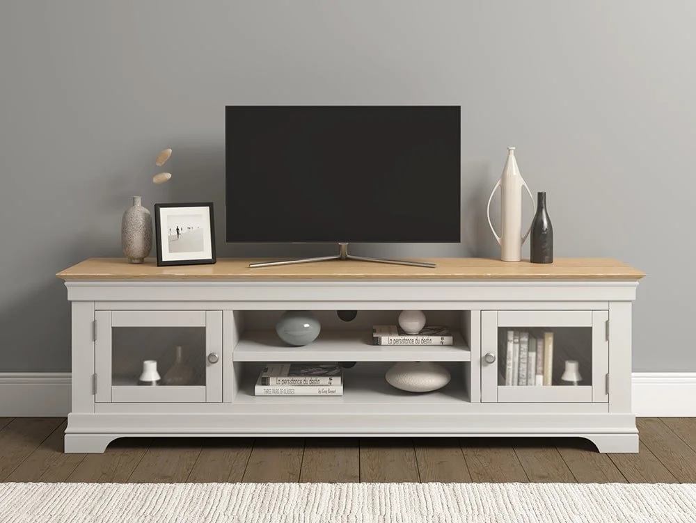 Seconique Seconique Bordeaux Ivory and Oak 2 Door Wide TV Cabinet (Assembled)