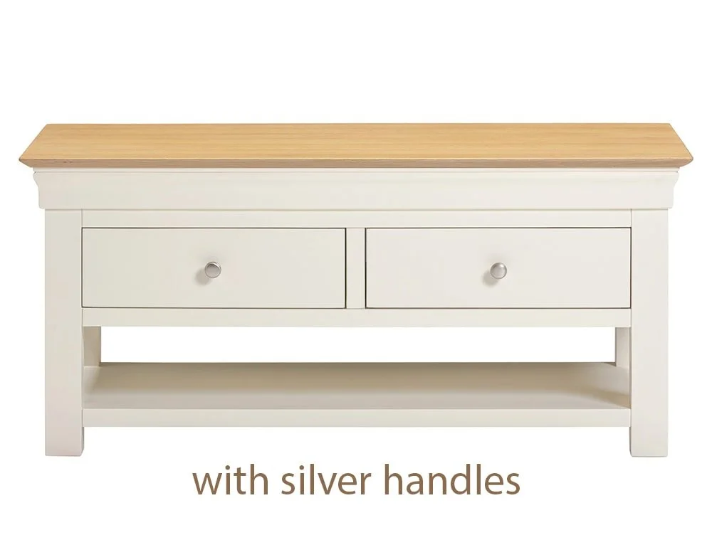 Seconique Seconique Bordeaux Ivory and Oak 2 Drawer Coffee Table (Assembled)