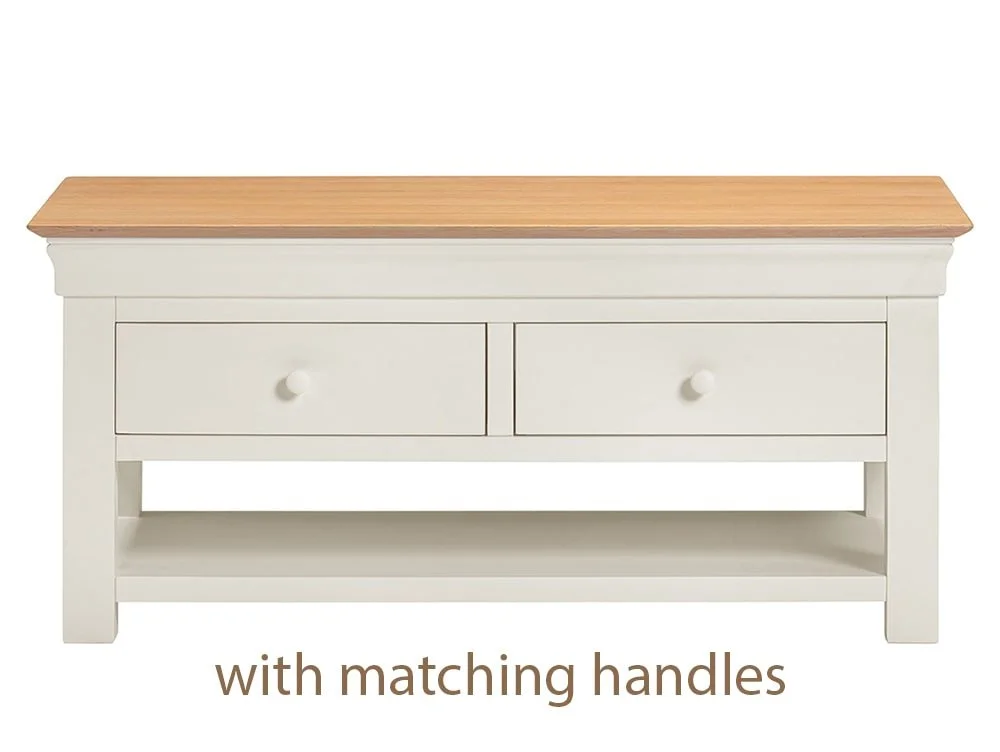 Seconique Seconique Bordeaux Ivory and Oak 2 Drawer Coffee Table (Assembled)