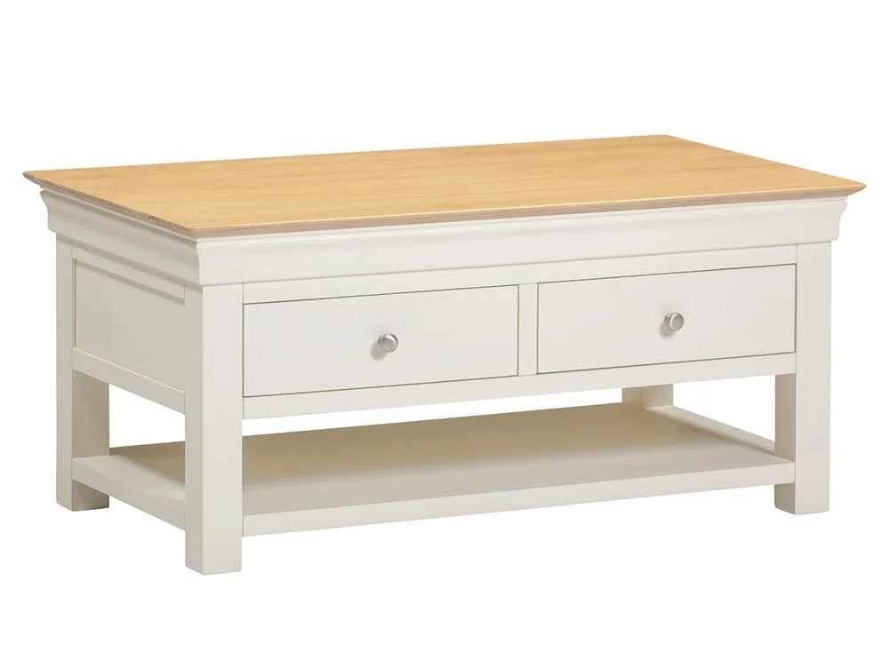 Seconique Seconique Bordeaux Ivory and Oak 2 Drawer Coffee Table (Assembled)