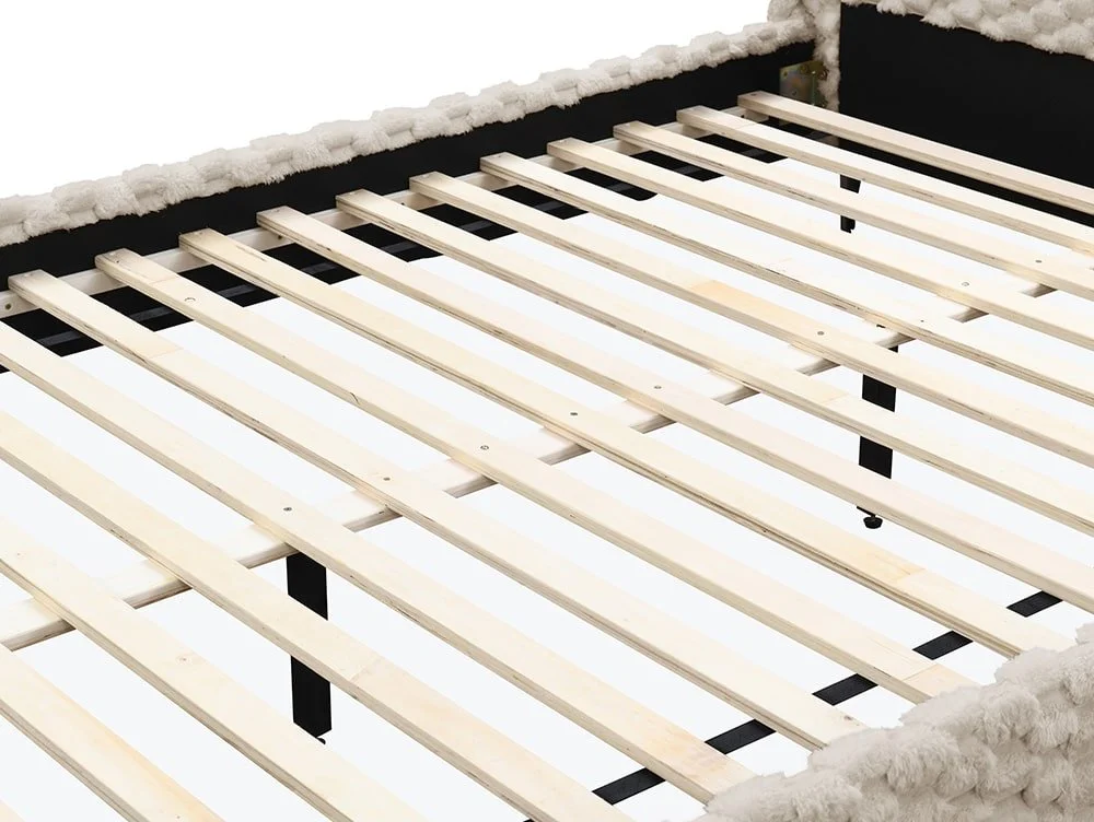 Birlea Furniture & Beds Birlea Tilly 5ft King White Fabric Bed Frame