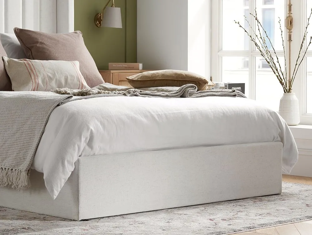 ASC ASC Melody 5ft King Size Cream Fabric Ottoman Bed Frame