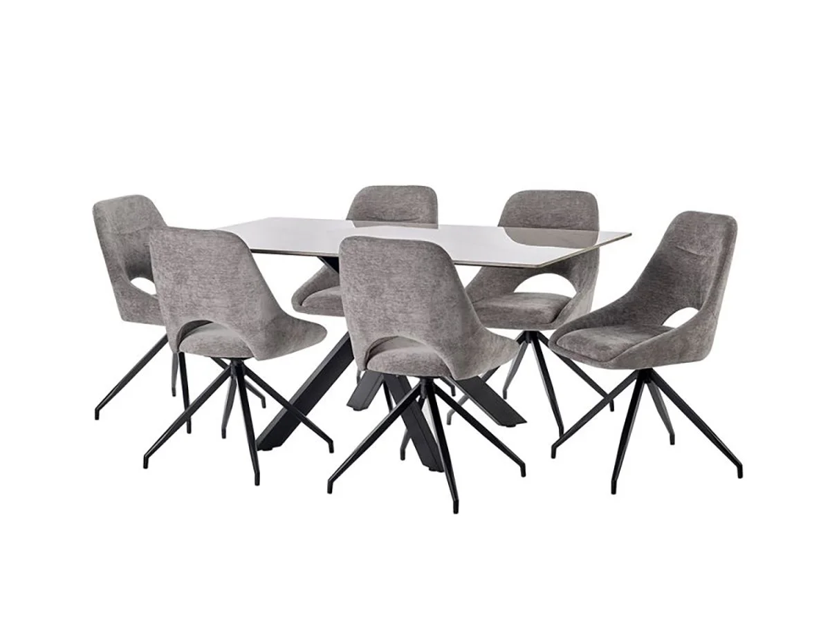 Julian Bowen Julian Bowen Bradley 160cm White Marble Dining Table
