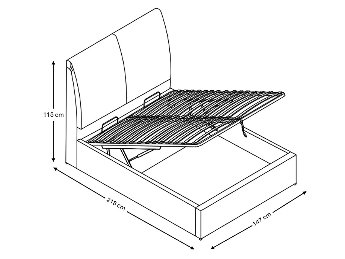 GFW GFW Montrel 5ft King Size Natural Fabric Ottoman Bed Frame