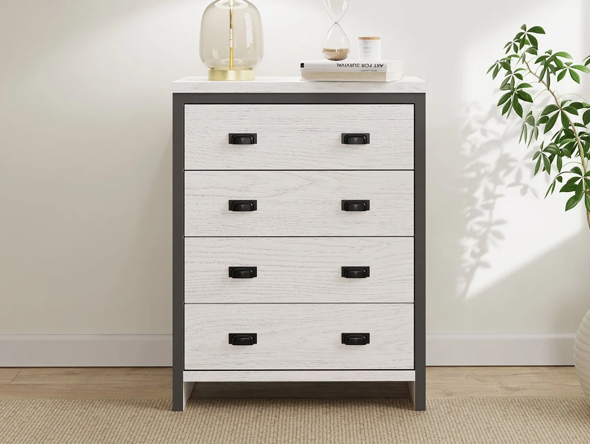 GFW GFW Boston White 3 Piece Bedroom Furniture Package
