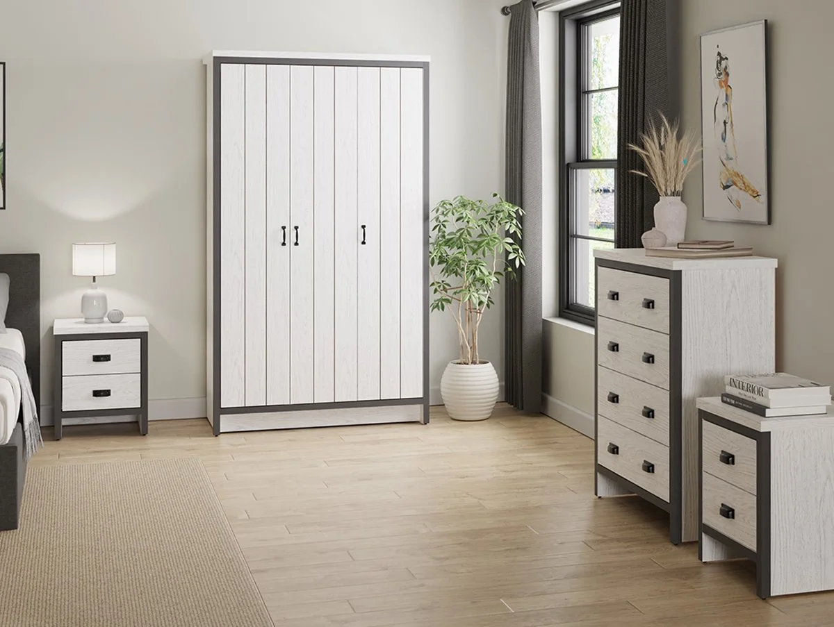 GFW GFW Boston White 4 Piece Bedroom Furniture Package