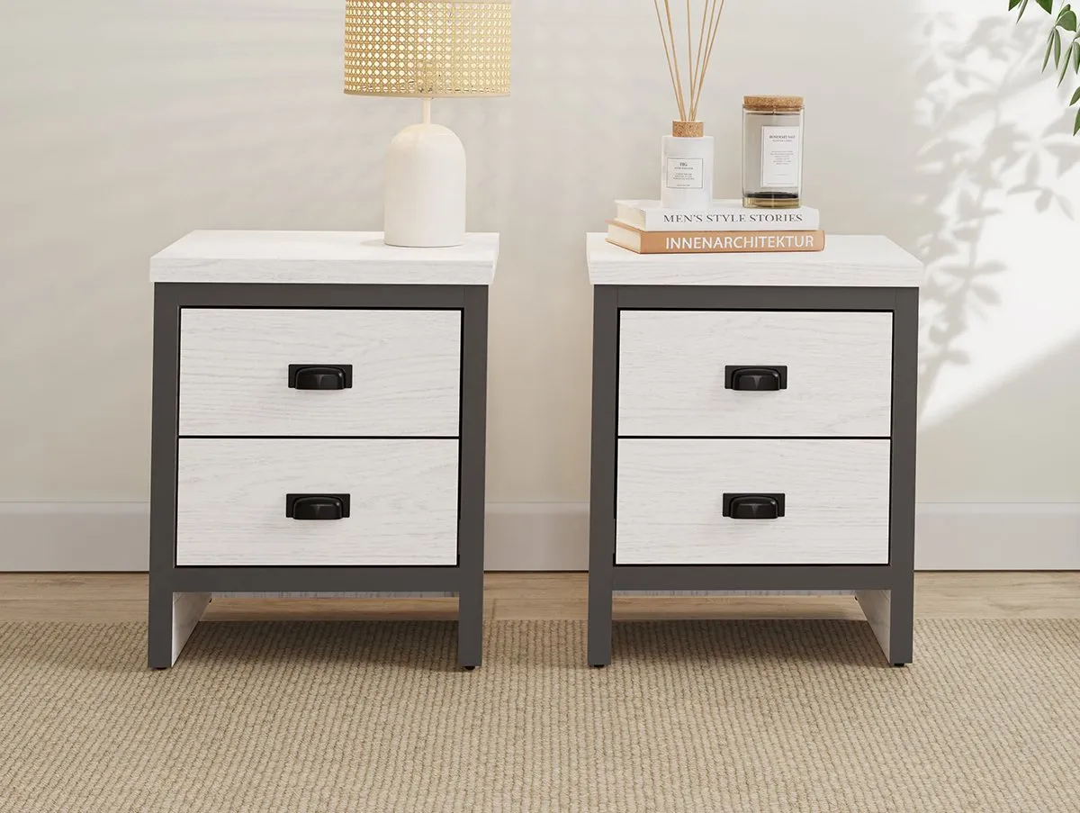 GFW GFW Boston White 4 Piece Bedroom Furniture Package