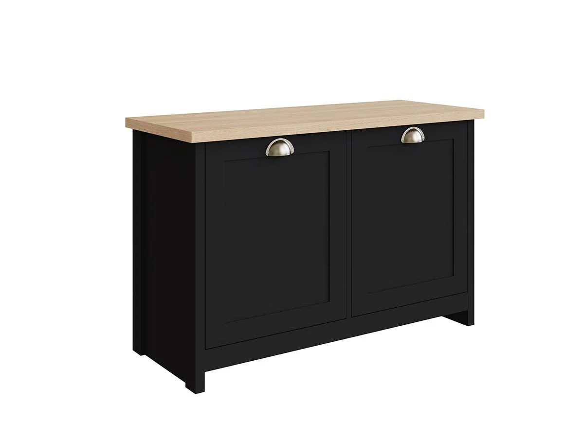 GFW GFW Lancaster Black 2 Door Shoe Storage