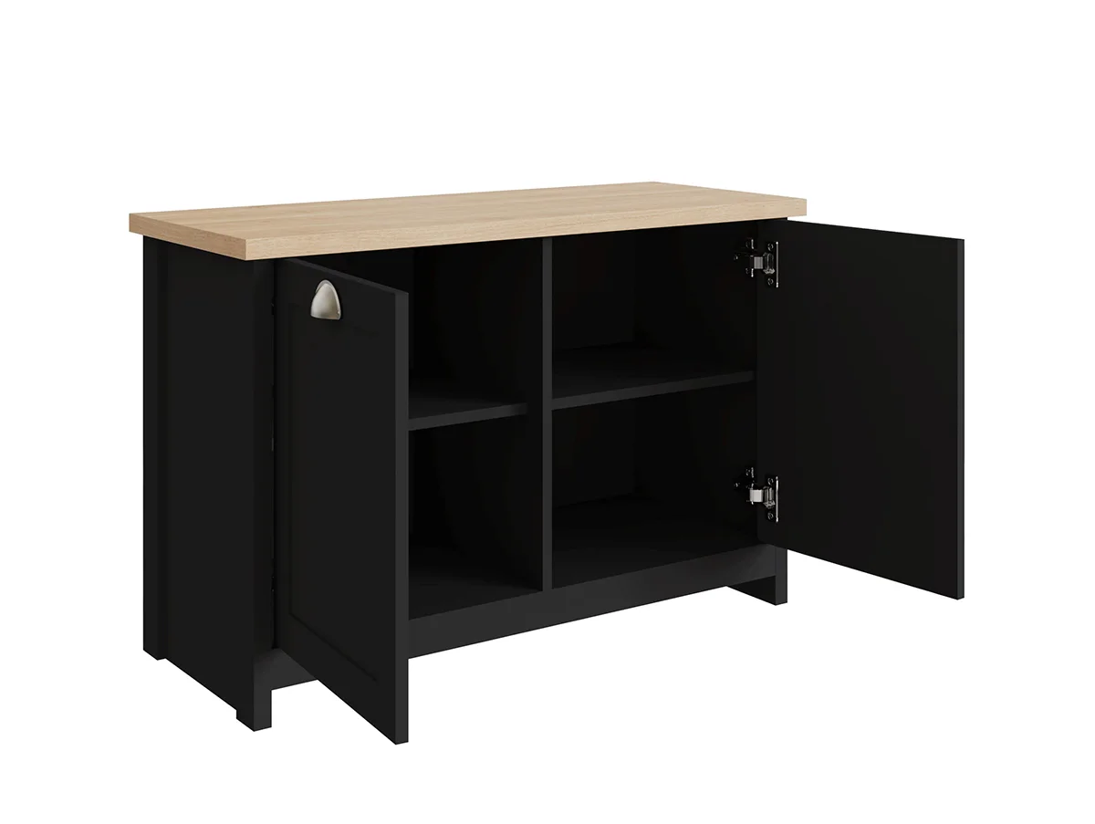 GFW GFW Lancaster Black 2 Door Shoe Storage