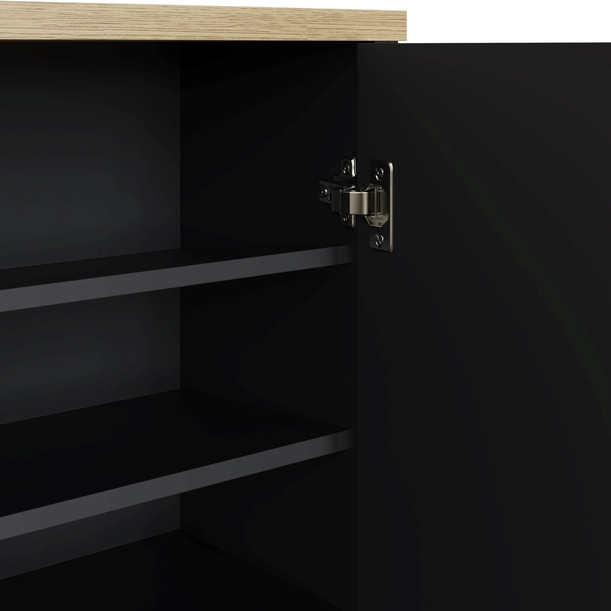 GFW GFW Lancaster Black 2 Door Shoe Cabinet
