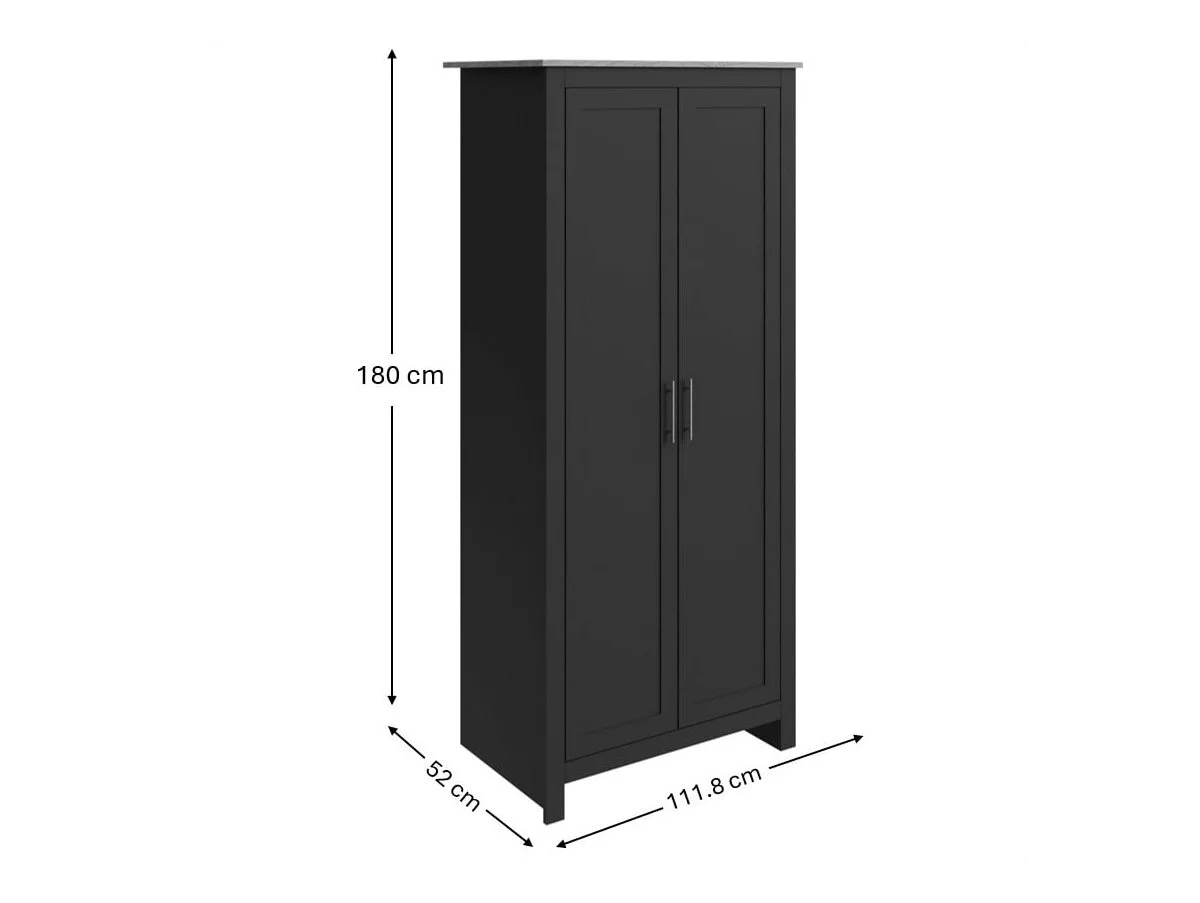 GFW GFW Lancaster Black 3 Piece Bedroom Furniture Package