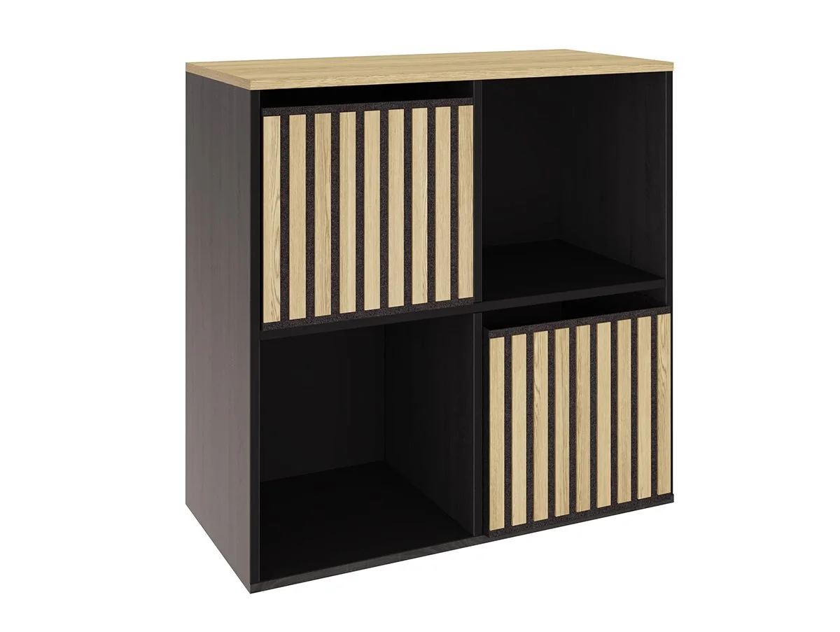 GFW GFW Kube 2x2 Black and Oak Shelf Storage Cube