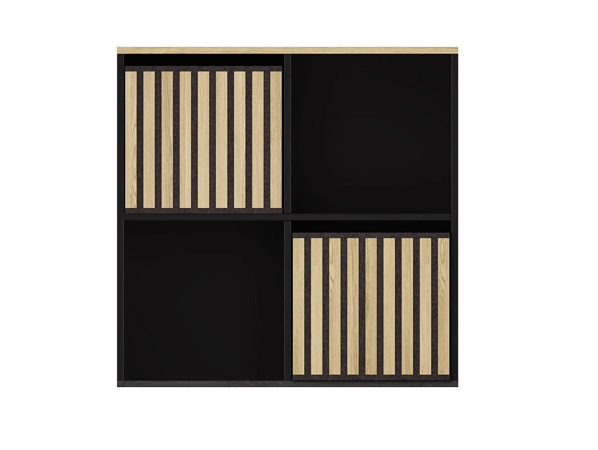 GFW GFW Kube 2x2 Black and Oak Shelf Storage Cube