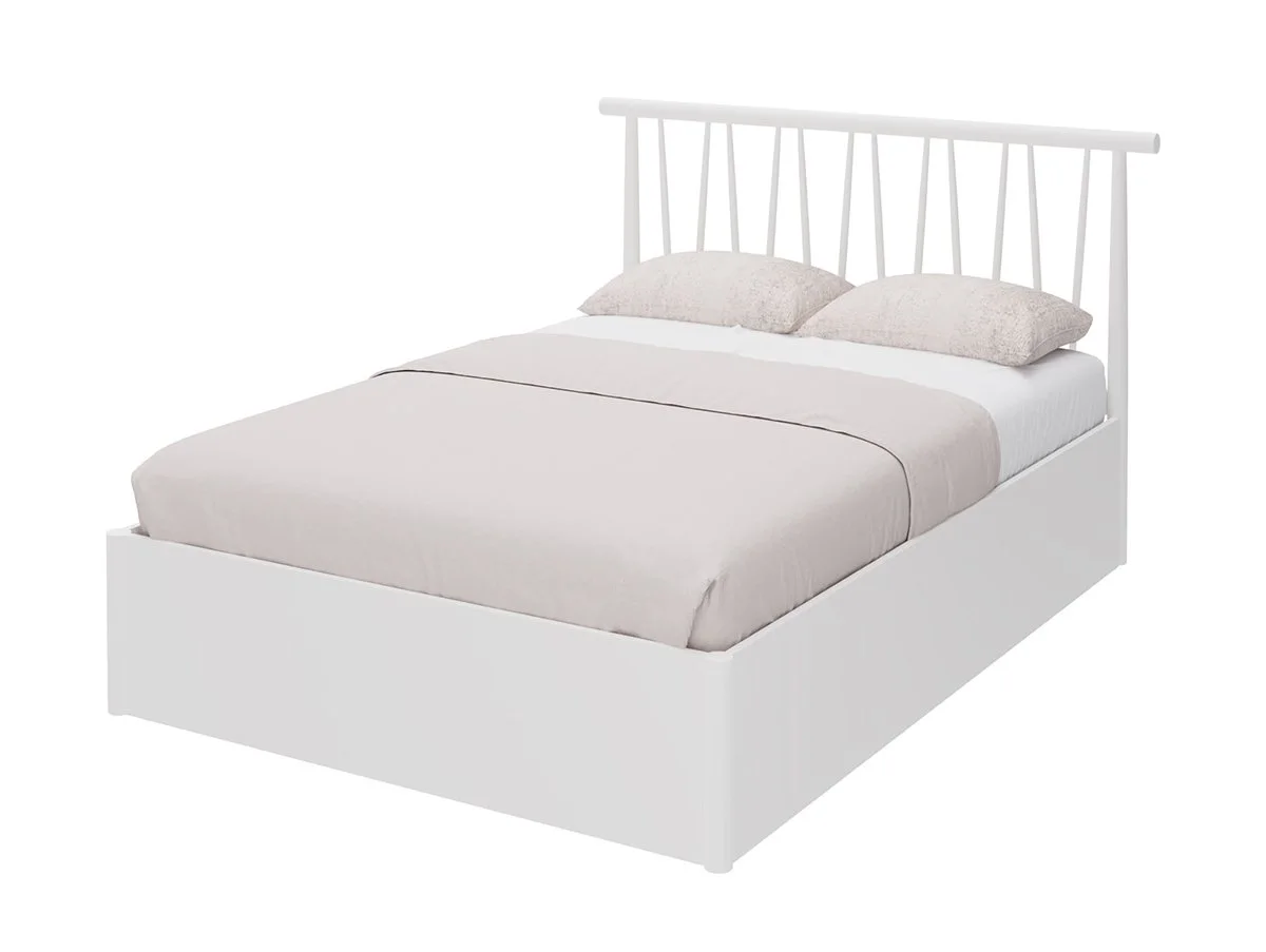 GFW GFW Fusum White Spindle Ottoman Bed Frame
