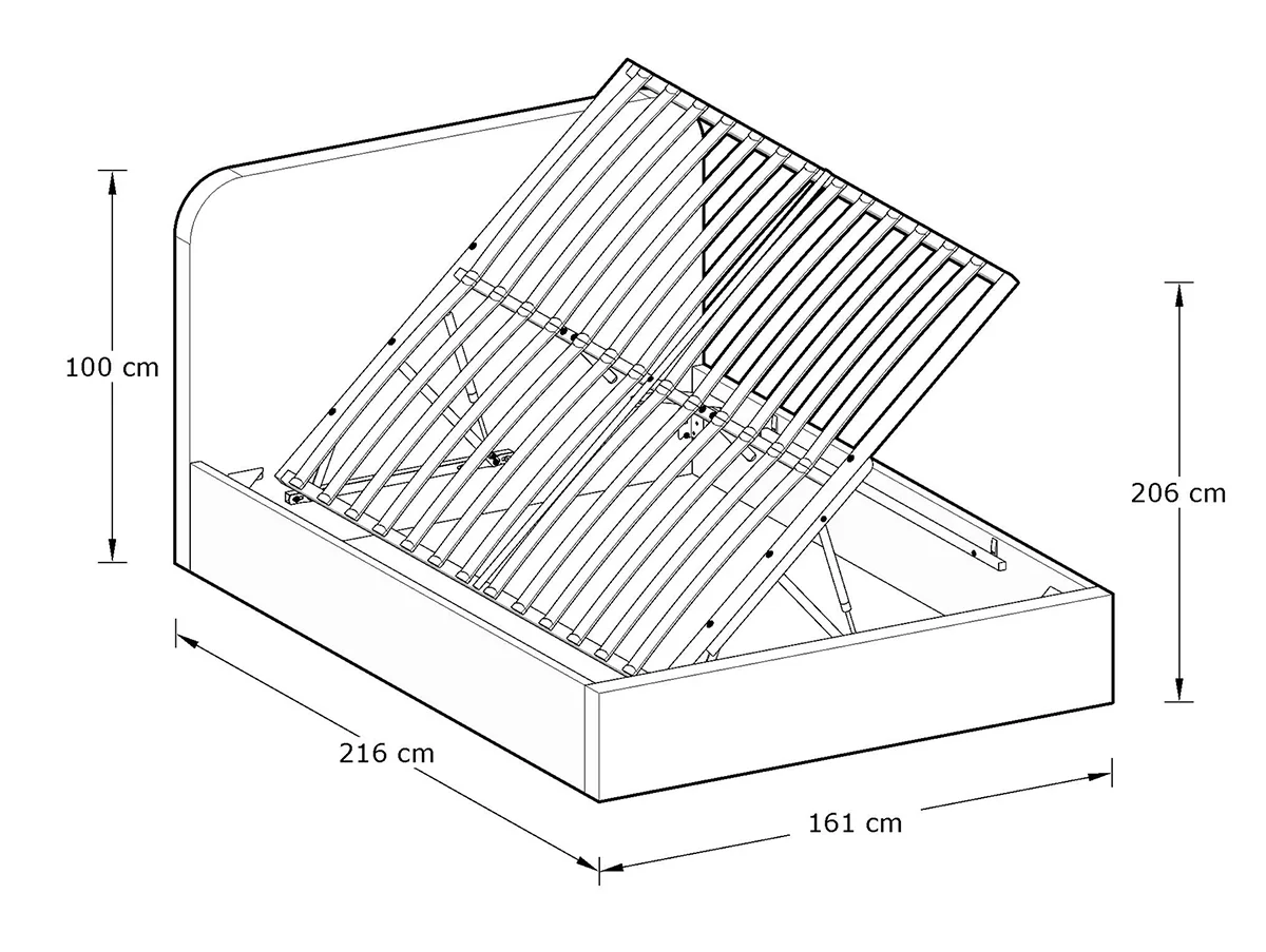 GFW GFW Chiswick 5ft King Size Natural Ottoman Bed Frame