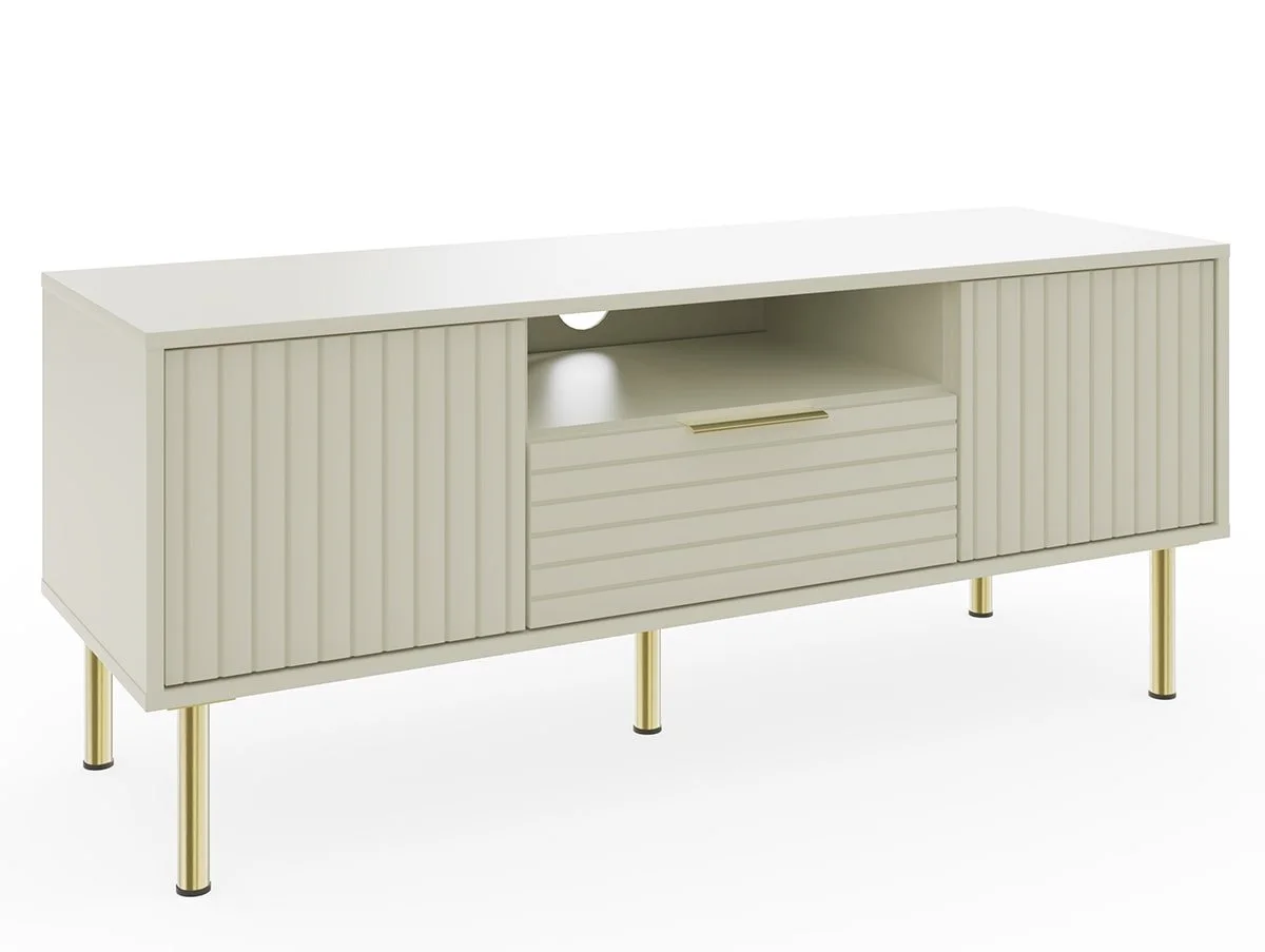 GFW GFW Nervata 2 Doors 1 Drawer Ivory TV Unit