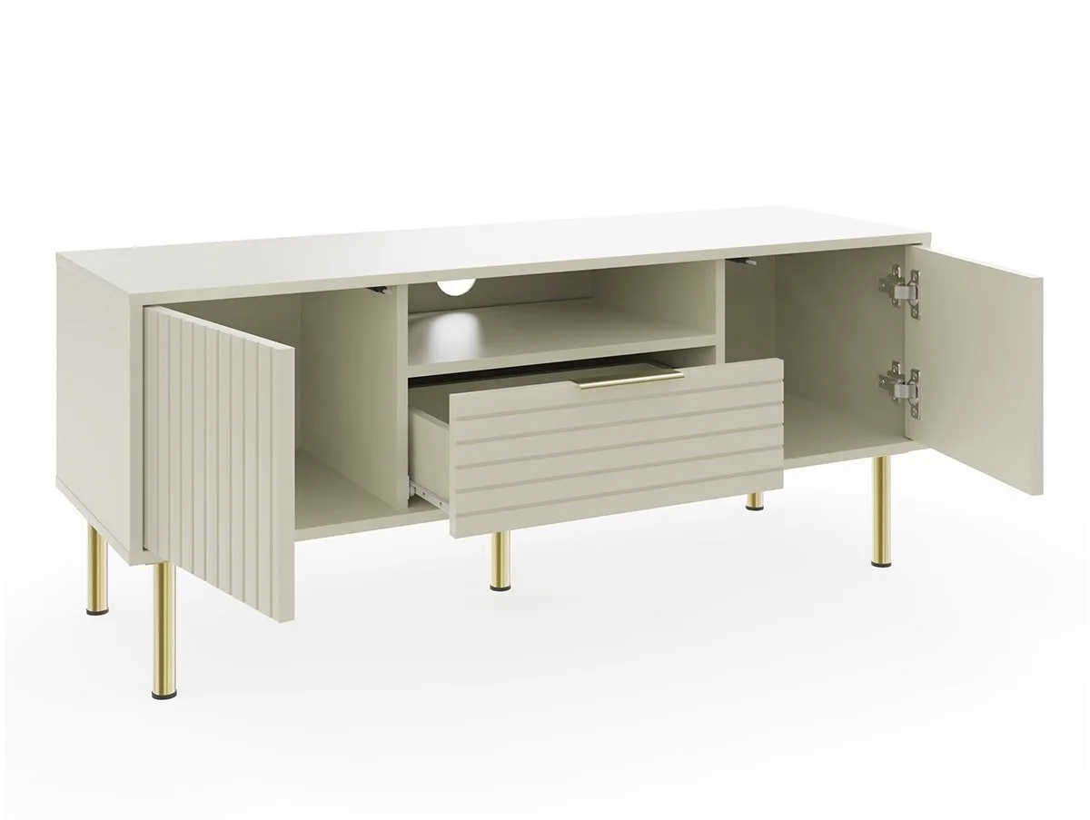 GFW GFW Nervata 2 Doors 1 Drawer Ivory TV Unit