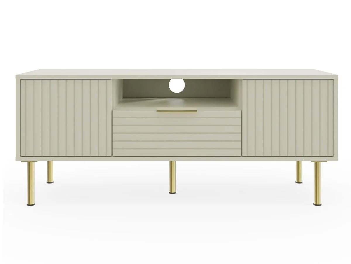 GFW GFW Nervata 2 Doors 1 Drawer Ivory TV Unit