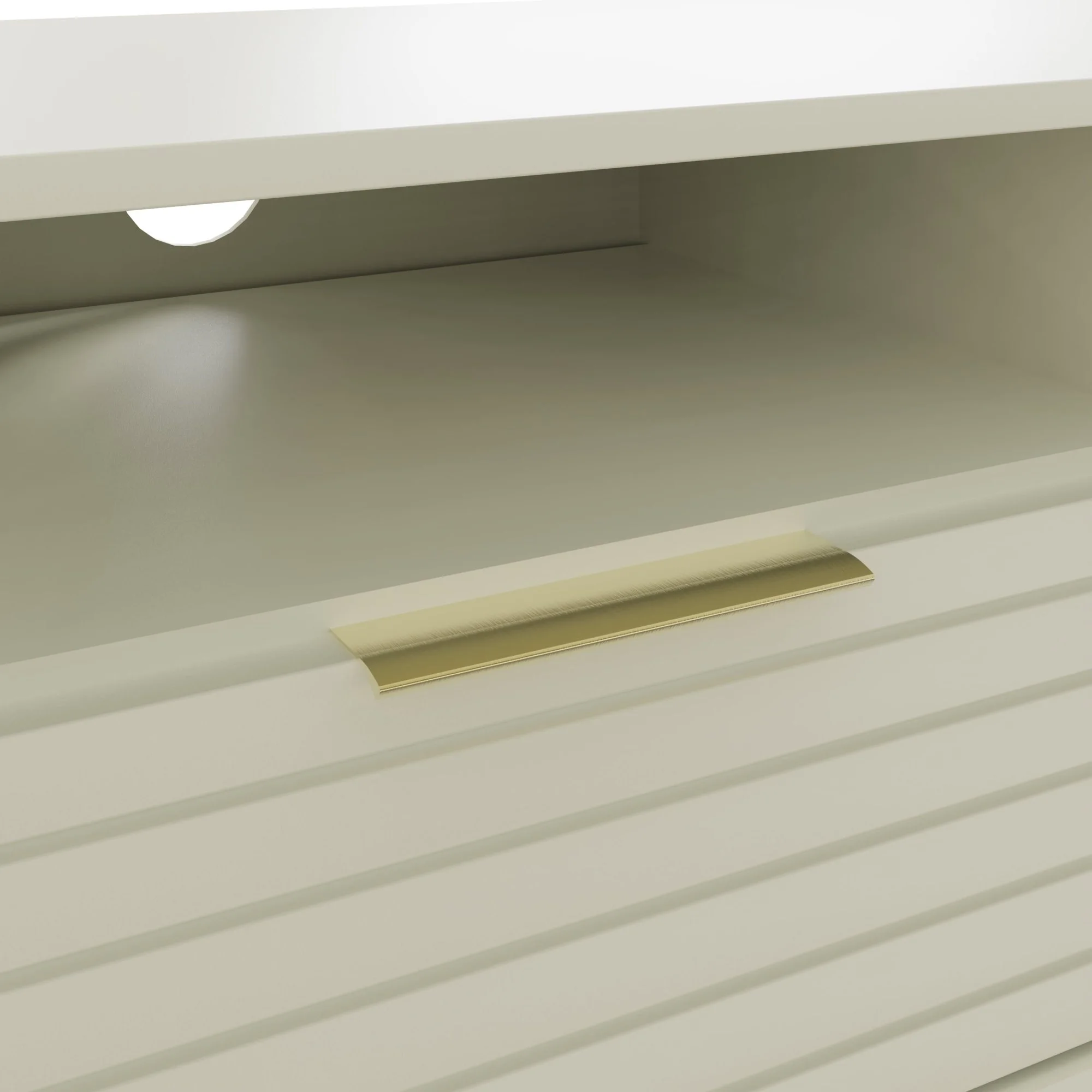 GFW GFW Nervata 2 Doors 1 Drawer Ivory TV Unit