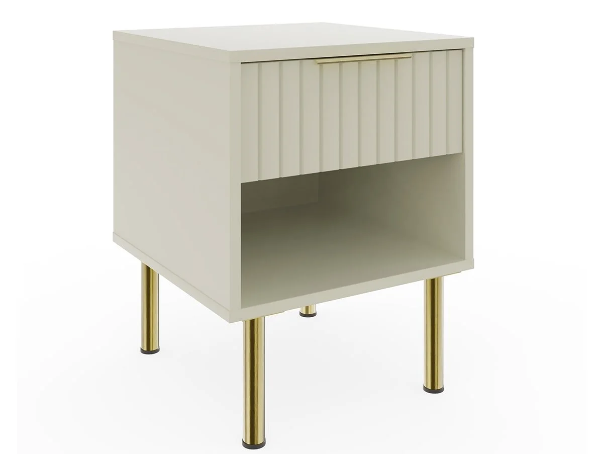 GFW GFW Nervata Ivory 1 Drawer Lamp Table