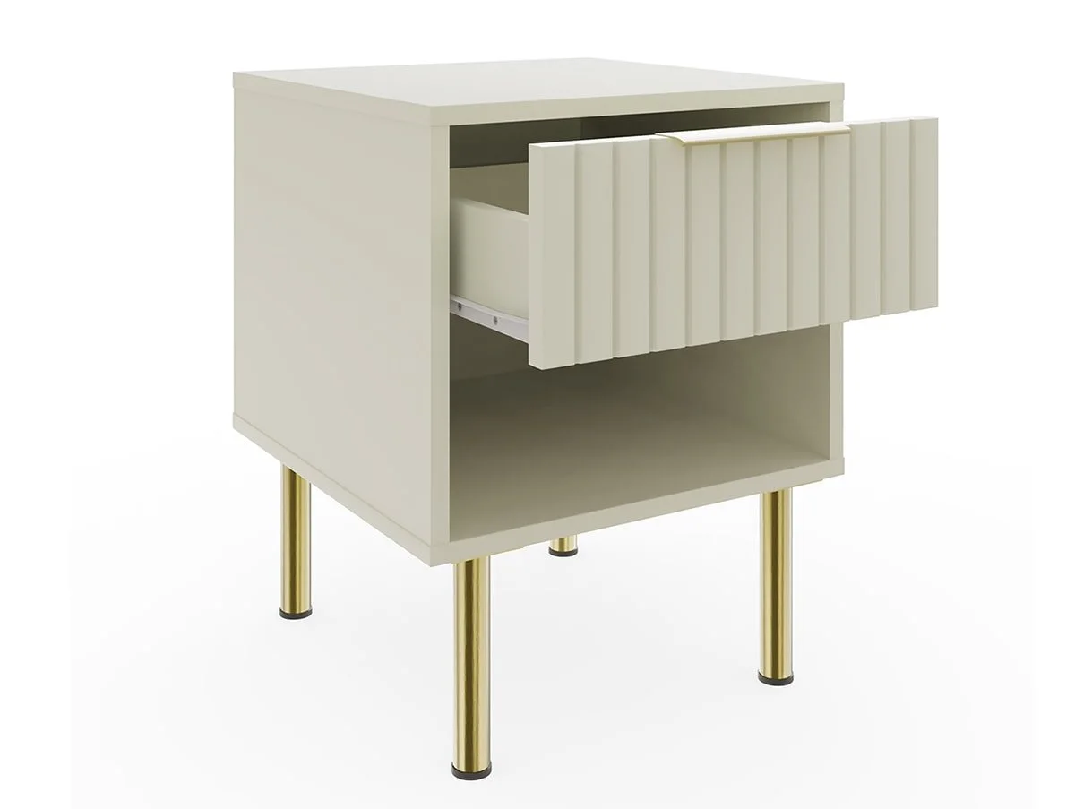 GFW GFW Nervata Ivory 1 Drawer Lamp Table