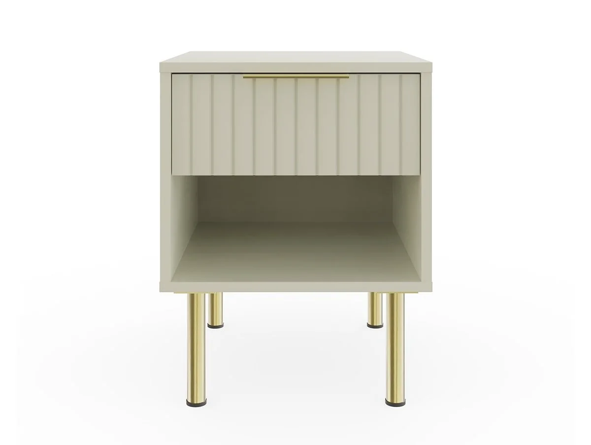 GFW GFW Nervata Ivory 1 Drawer Lamp Table