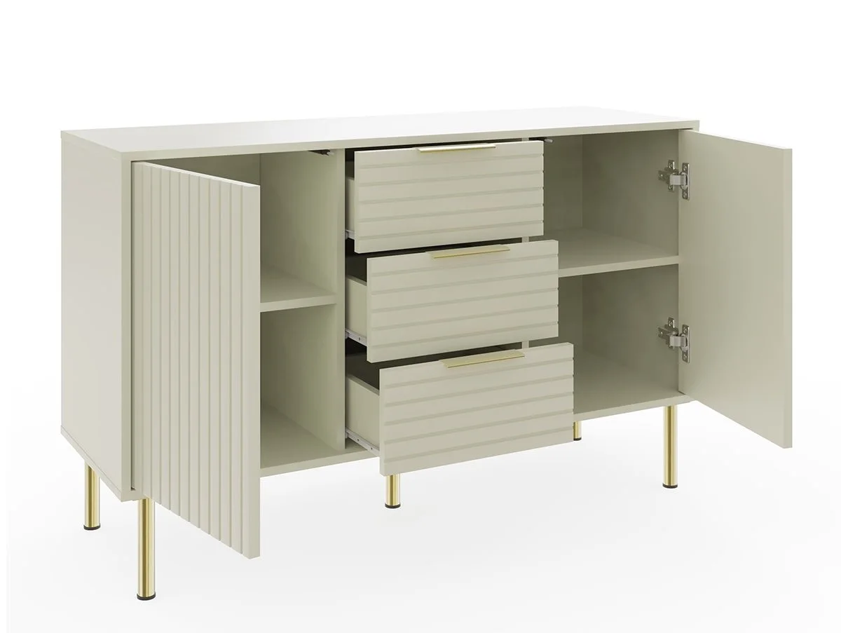 GFW GFW Nervata Ivory 2 Door 3 Drawer Sideboard