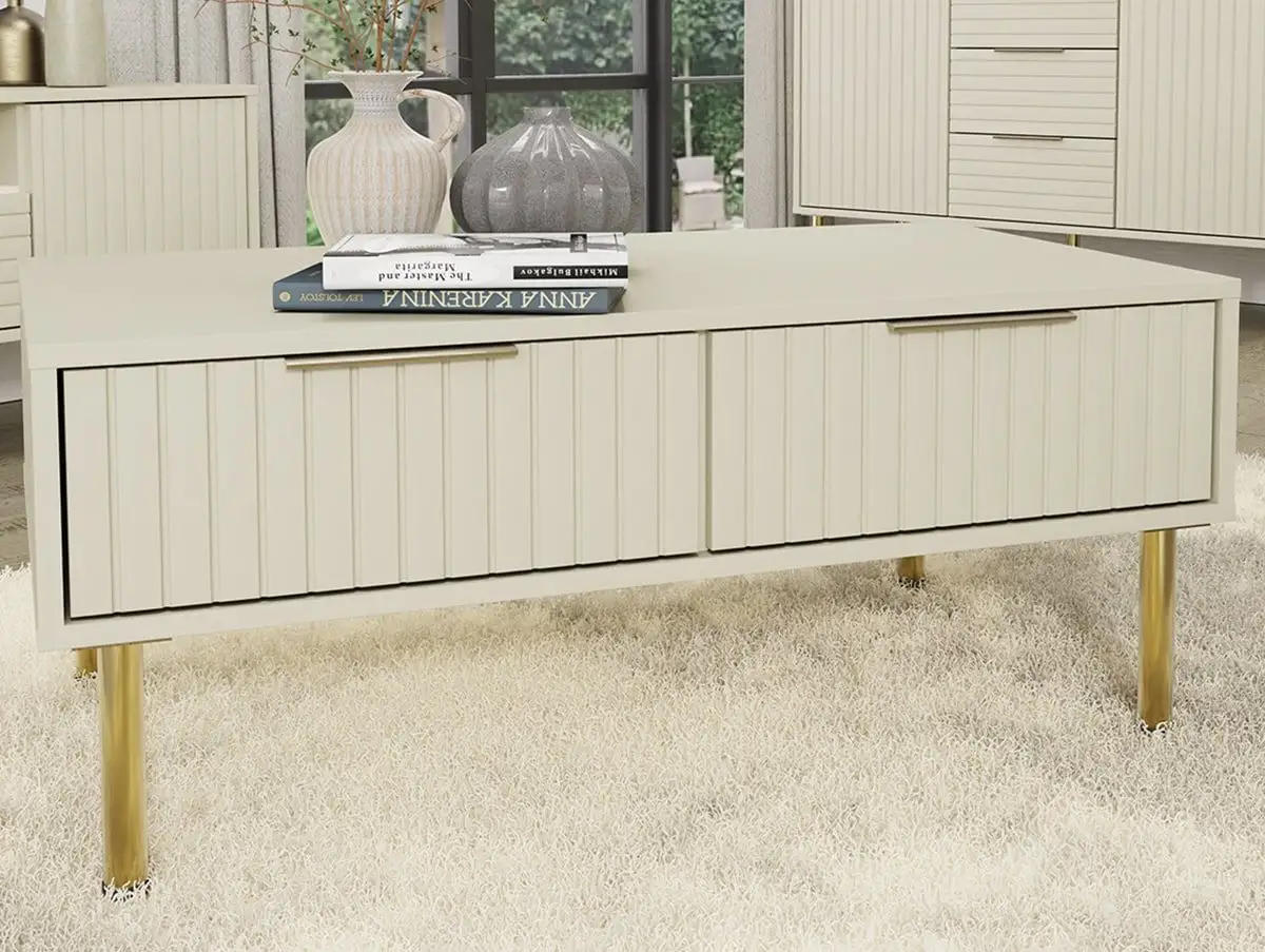 GFW GFW Nervata Ivory 2 Drawer Coffee Table