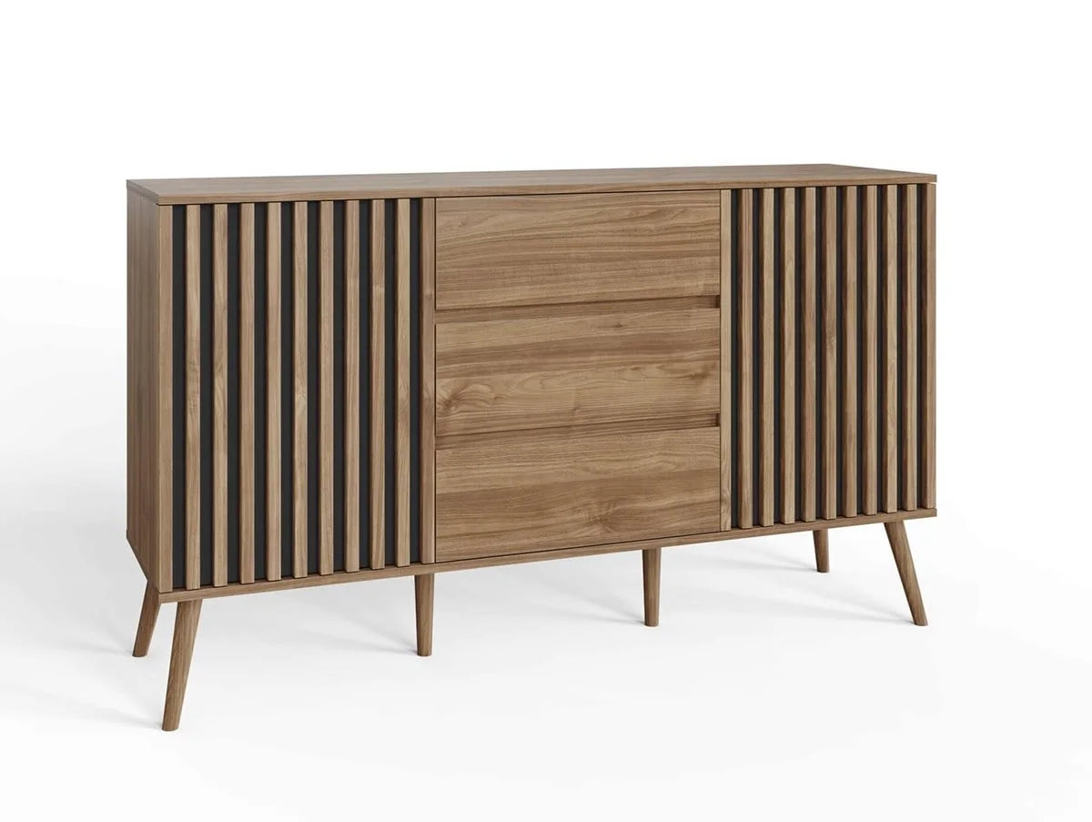 GFW GFW Rowan Oak 2 Door 3 Drawer Sideboard