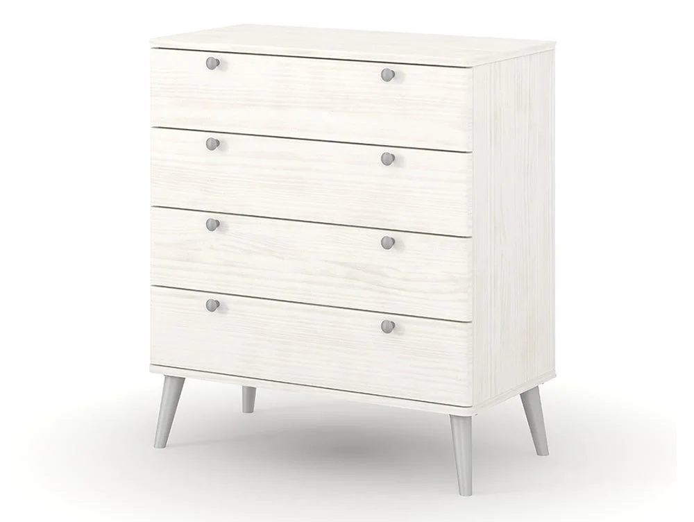 Core Core Augusta Curve White 4 Drawer Chest of Drawers